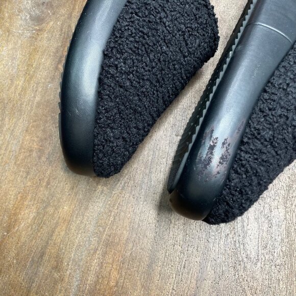 ROAM Black Fuzzy Magic Moon Mule Size 8 Faux Shearling - Picture 5 of 11